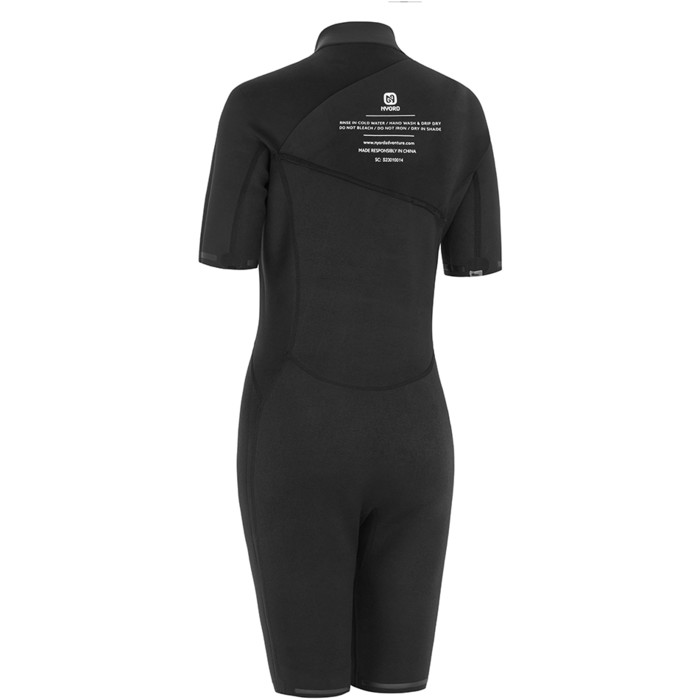 2025 Nyord Womens Tempus 2/2mm Chest Zip Shorty Wetsuit N04BA00014 - Black